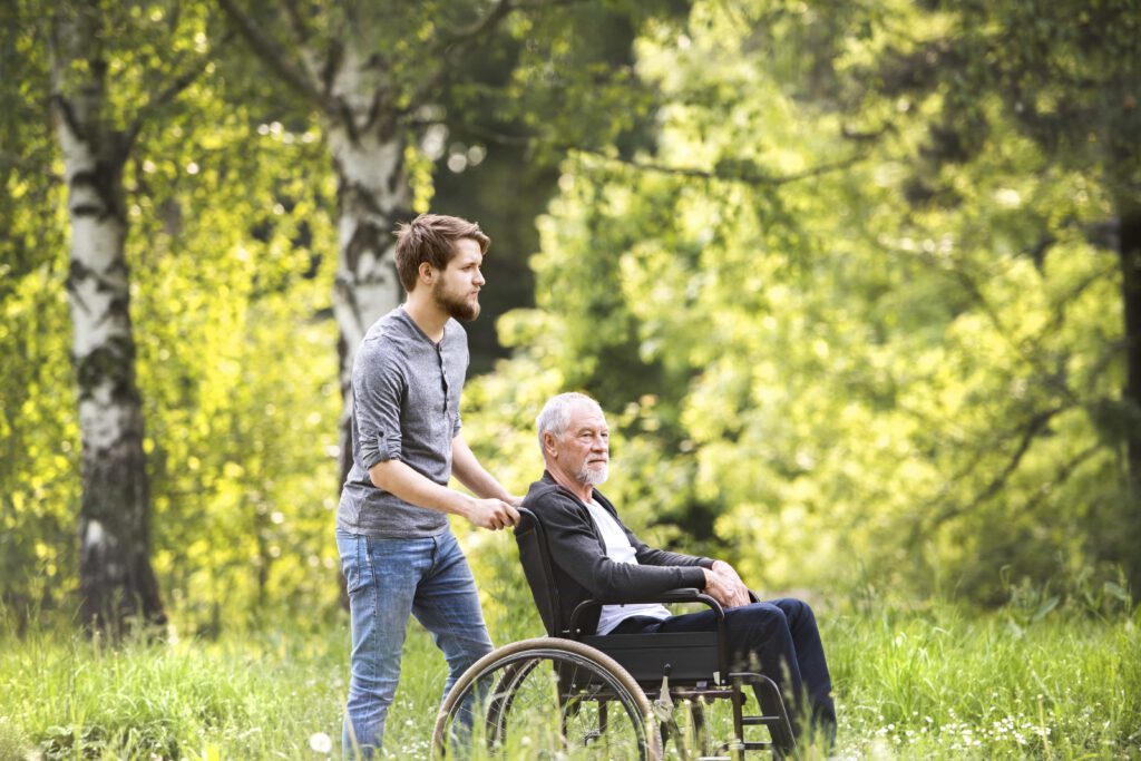 Wheelchair outside