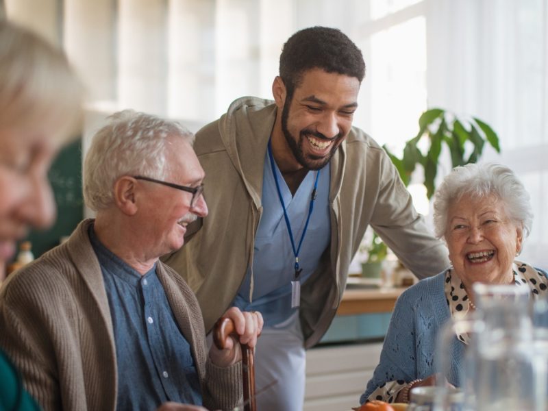 carer working looking care