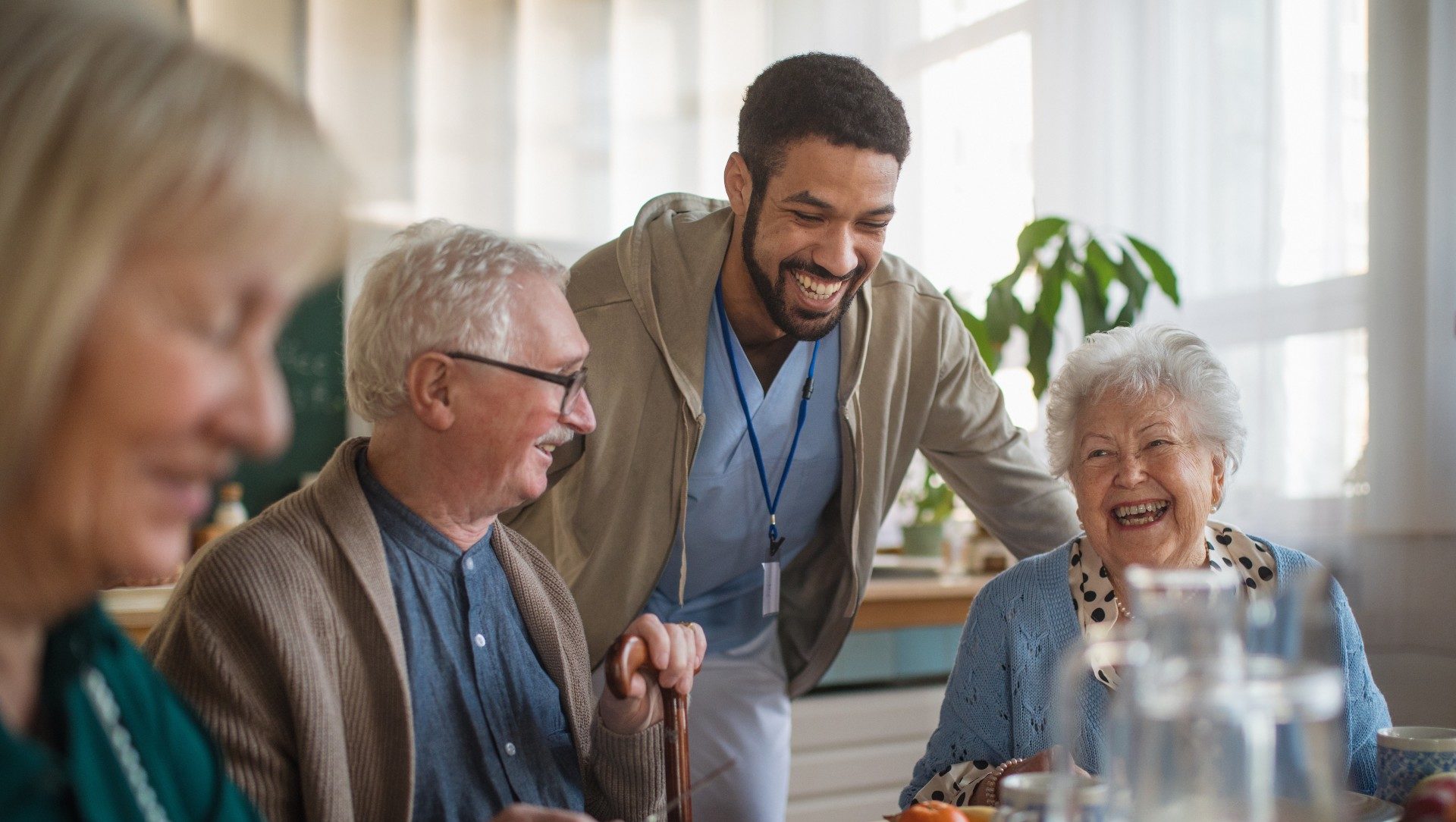 carer working looking care